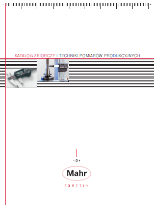 Katalog narzędzi pomiarowych do pomiarów produkcyjnych Mahr 2012